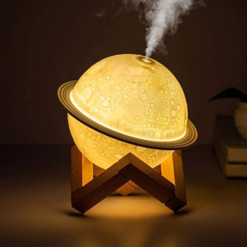 Moon Lamp Humidifier, 2 in 1 Moon Night Light & Humidifiers with USB Recharge, 3 Colors 3D LED Moon Light with Stand, Aromatherapy Diffuser for Kids Friend Lover Birthday Gift Bedroom Home Decor 200m