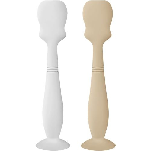 2 Pack Baby Diaper Cream Brush, Diaper Cream Spatula Applicator Silicone Baby Butt Paste Spatula for Babies, Newborn (Sand, White) - 2pack, Sand, White