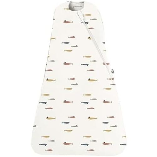 GUNAMUNA Unisex Baby Swaddle Sleep Bag, Easy Diaper Changes, 0-3 Months, 1.0 TOG, Secure and Warm for Infants