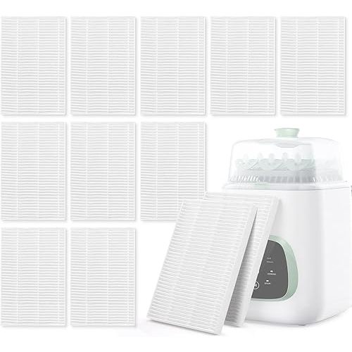 12 Pack Filter Replacement Compatible with Momcozy KleanPal Pro Baby Bottle Washer, 99.97% Filtration Efficiency, Air Filters for Drying, Essential Baby Bottle Cleaner Accessories