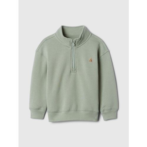 babyGap Vintage Soft Quarter-Zip Pullover in sage green