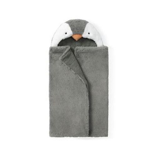 Penguin Fur Nursery Wrap , Nursery Wrap , Grey