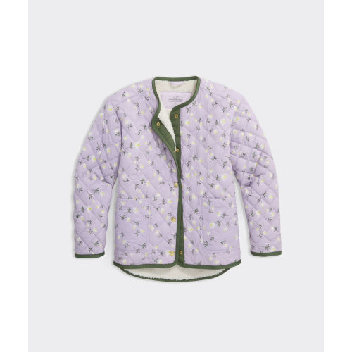 Shop Girls' Fleece-Lined Quilted Car Coat at vineyard vines