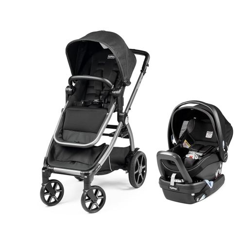 Peg Perego Sistema de viaje Ypsi - Incluye cochecito reversible ligero Ypsi y asiento de automóvil Primo Viaggio 4-35 Nido - Fabricado en Italia - Onyx (negro)