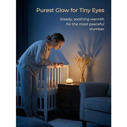 EASZZZ Baby Night Light, Nursery Night Lights for Breastfeeding, Soft BPA Free Silicone Touch Night Lamp, Eye Caring, Easy Flip Design, Stepless Dimming, 1-Pack