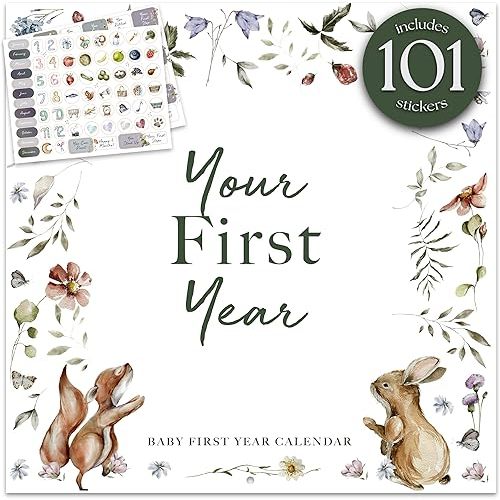 Baby's First Year Memory Book & 1st Year Calendar with 102 Stickers | Baby's First Year Calendar With Stickers & 1st Year Calendars, Baby Tracker