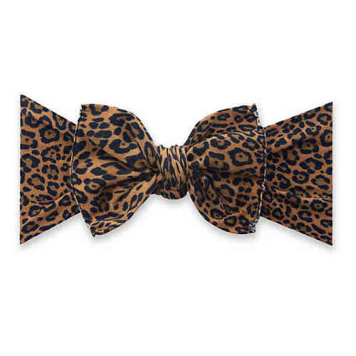 Baby Bling Printed Knot Headband in Leopard Print
