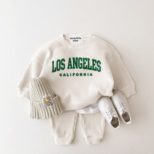 LOS ANGELES Baby Slogan 2 Piece Sets