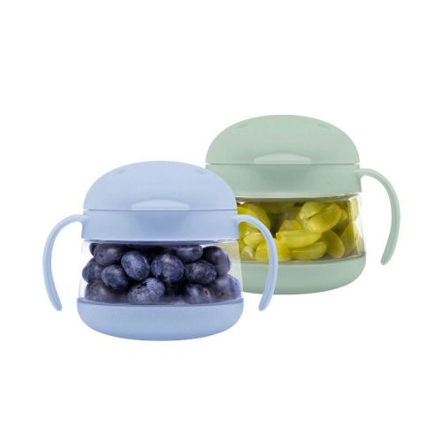Ubbi Tweat Snack Containers (2 Pack) - Sage/Blue