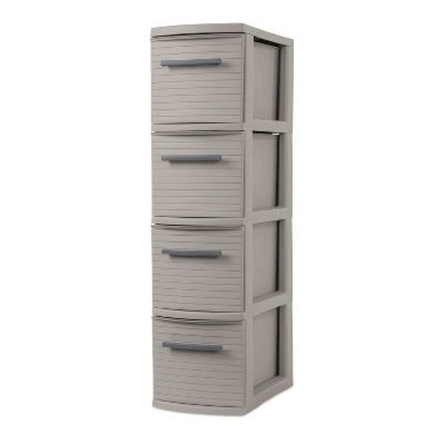 4 Drawer Skinny Tower Dark Gray - Brightroom™