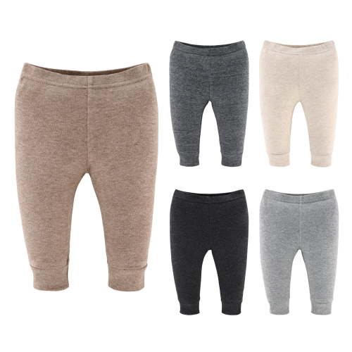 The Peanutshell Baby Boy and Baby Girl Pants, Unisex Pull On Pants for 0-3 Months, Earthy Neutrals, 5-Pack