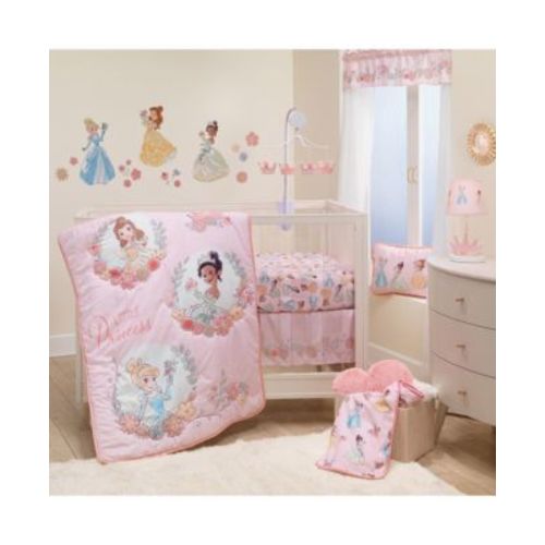 Disney Princesses 3-Piece Nursery Baby Crib Bedding Set - Pink