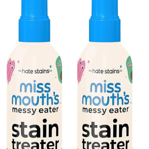 Miss Mouth's Messy Eater Stain Treater Spray - 4oz 2 Pack Stain Remover - Newborn & Baby Essentials - No Dry Cleaning Food, Grease, Coffee Off Laundry, Underwear, Fabric
