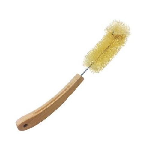 LOLA Bamboo Bottle Brush, Ergonomic Durable Bamboo Handle, Non Scratch, Easy Storage, Bristles Made from Recycled Soda/Water Bottles - 1 Count