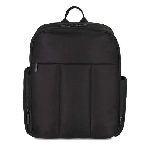 Quilted Puffer Backpack Diaper Bag - Black