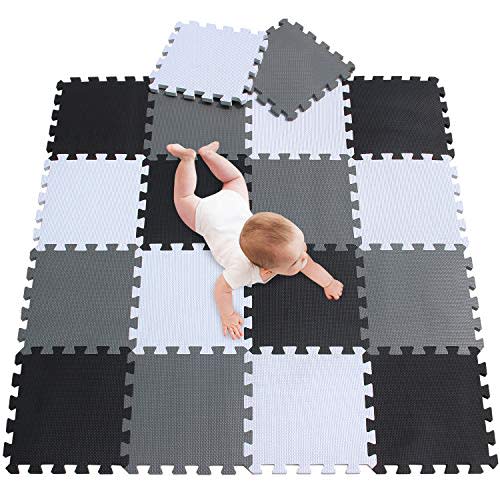 Baby Play Mat|Foam Puzzle Floor Playmat for Infants,Children Kids|Tummy Time Crawling Sit Interlocking Square Non Toxic Meiqicool 18 Piece Mat 101104112