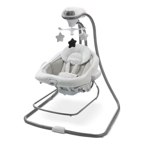 Graco DuetConnect LX Portable Baby Swing and Bouncer, Multi-Direction Baby Bouncer Seat, Multiple Swing Speeds, Redmond