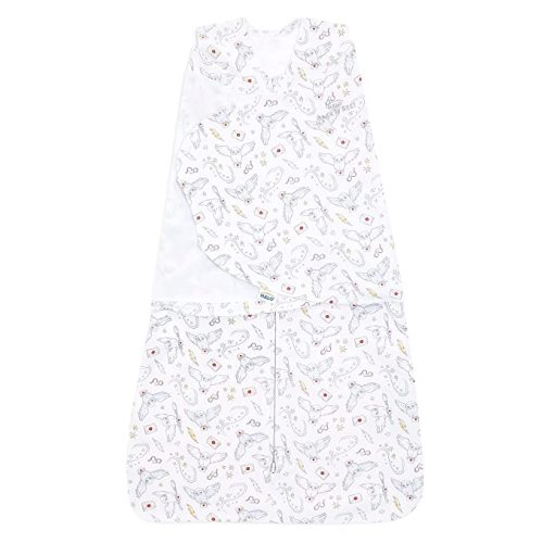 HALO 100% Cotton Sleepsack Swaddle, 3-Way Adjustable Wearable Blanket, TOG 1.5, Harry Potter Messenger, Newborn, 0-3 Months - Newborn (Pack of 1)