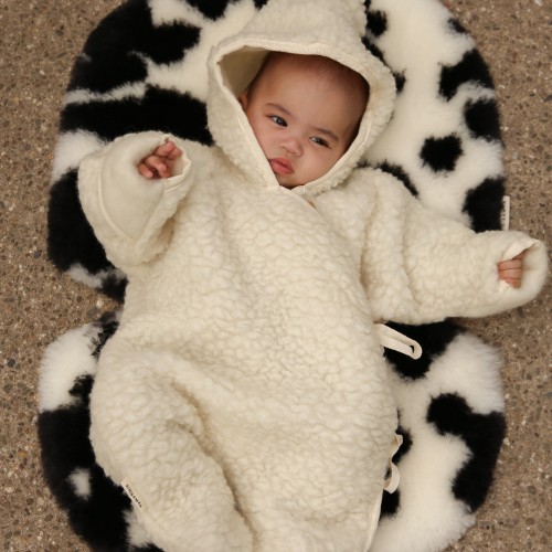 MERINO WOOL SNUGGLESUIT BABY ROMPER – BINIBAMBA