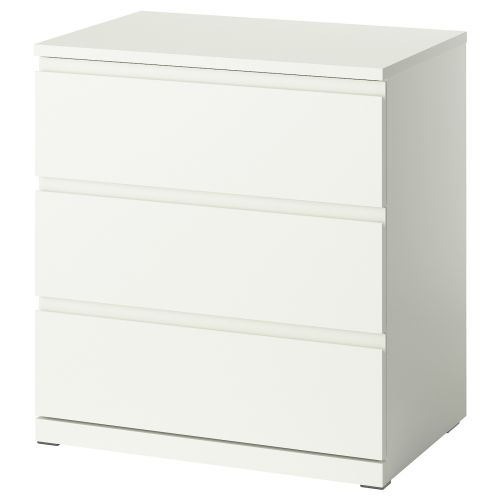 STORKLINTA 3-drawer chest - white/anchor/unlock function 27 1/2x18 7/8x29 1/2 "