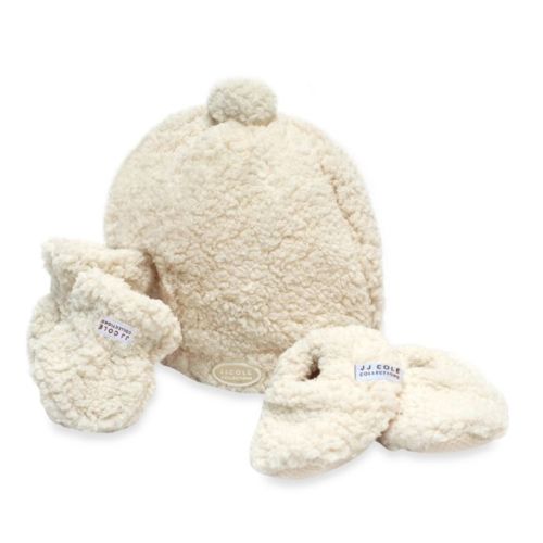 JJ Cole® Bundleme Hat, Mitten & Booties Set