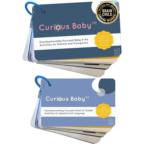 Curious Baby™, and Speech Cards. Award Winning 40+ Activities for Baby & Me, Activity at Home, Speech Development and Language Development