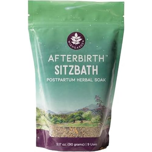 WishGarden Herbs Afterbirth Sitzbath Postpartum Herbal Soak - Herbal Postpartum Sitz Bath with Witch Hazel, Calendula, Gotu Kola & Plantain, Soothes Discomforts & Strengthens Delicate Tissues, 3.17oz