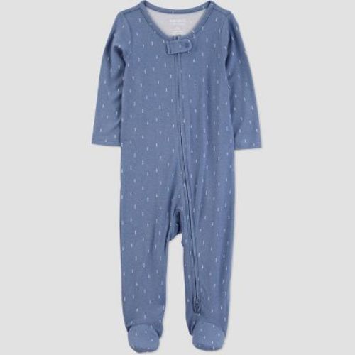 Carter's Just One You® Baby Boys' Speck Comfy Soft Sleep N' Play - Blue/white 6m: Heavyweight Jersey, Polka Dots, Two-way Zipper