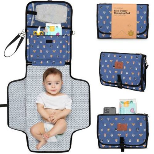 Keababies Ezee Diaper Changing Pad, Portable Diaper Changing Mat, Waterproof Foldable Diaper Changing Pad (pets & Paws)