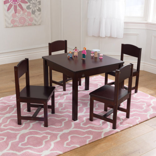 KidKraft Wooden Farmhouse Table & 4 Chair Set & Reviews | Wayfair