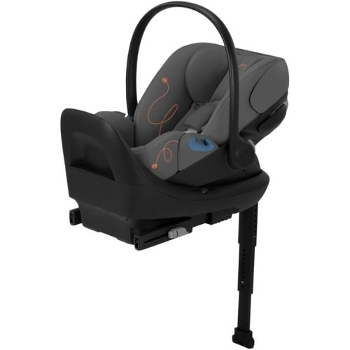 Cybex Cloud G Lux Comfort Extend Infant Car Seat with Anti-Rebound Base, Load Leg, Linear Side Impact Protection, Latch Install, Ergonomic Full Recline, Extended Leg Rest, Lava Grey