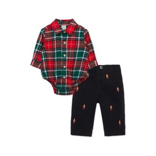 Baby Boys Merry Plaid Pants Set