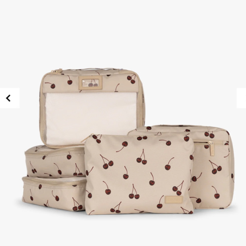 Packing Cubes Set (5 Pieces) - OATMEAL CHERRY