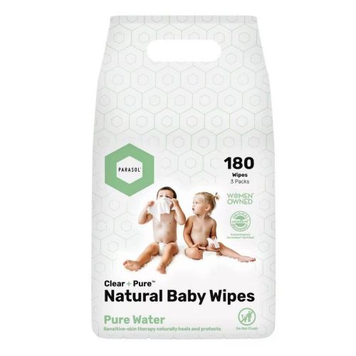 Parasol Clear+Pure Natural Baby Wipes - 600ct - 10pk