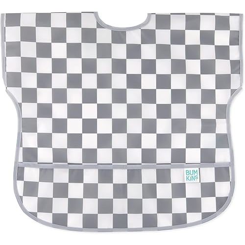 Bumkins Bibs - Toddler Bibs, Waterproof, Large for 1-3 Years, Short Sleeve