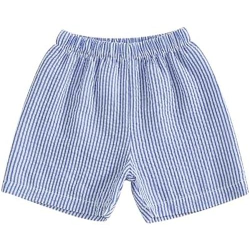Toddler Baby Boy Girl Shorts Summer Casual Elastic Waist Striped Shorts Pants Boxer Bottoms