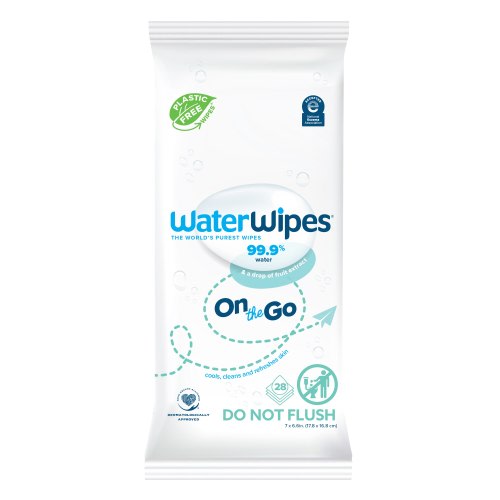 WaterWipes Sensitive+ 3-in-1 On The Go Wipes, 99.9% Water Based, 28 CT
