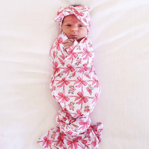 Bow Besties Oversized Swaddle Blanket