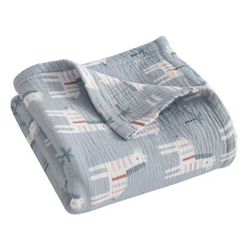 4-Layer Muslin Cotton Toddler Blanket, Soft & Skin-Friendly Swaddle Blanket for Nursery & Crib - NTBAY