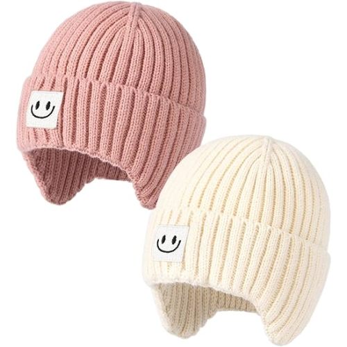 FURTALK Baby Beanie Winter Warm Hats Fleece Lined with Earflap Cute Knit Kids Caps