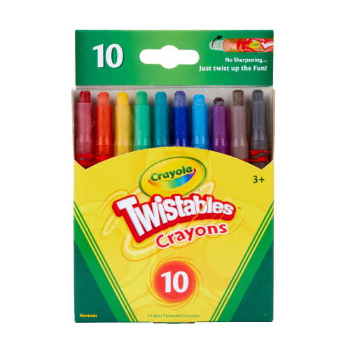 Crayola Mini-Twistables Crayons, 10 Count, Assorted Colors
