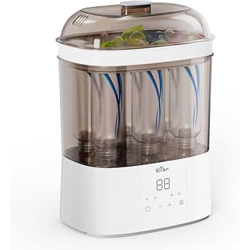 Bear Bottle Sterilizer and Dryer, 2 Layers Large Electric Steam Baby Bottle Sterilizer, Fast Bottle Sanitizer and Dryer for All Bottles & Accessories, Time-Saving Design