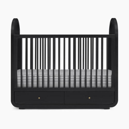 Bellini Aspen 4-in-1 Convertible Crib - Black With Textured Oat