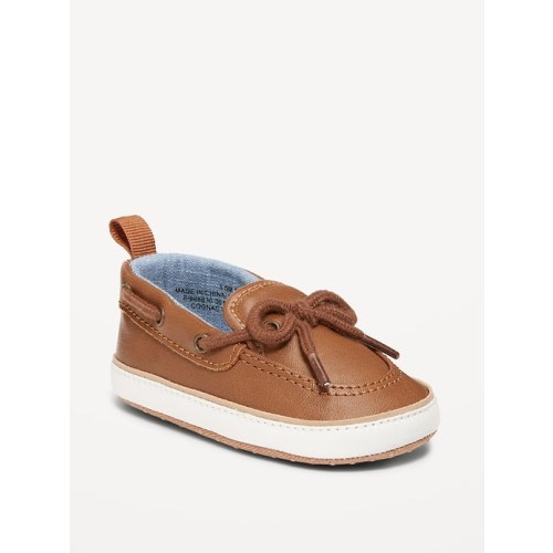 Faux-Leather Boat Shoes for Baby