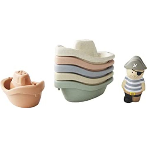 Mud Pie Children's Stacking Boat Set, Pirate