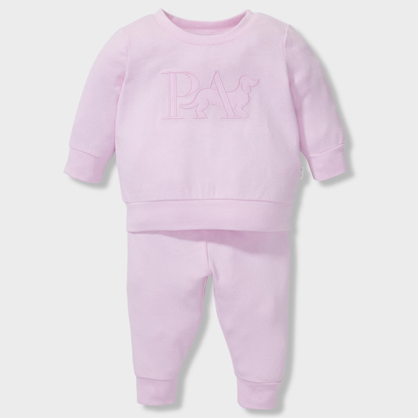 Baby Girl Pink Plush Long Pj Set Pink - Peter Alexander