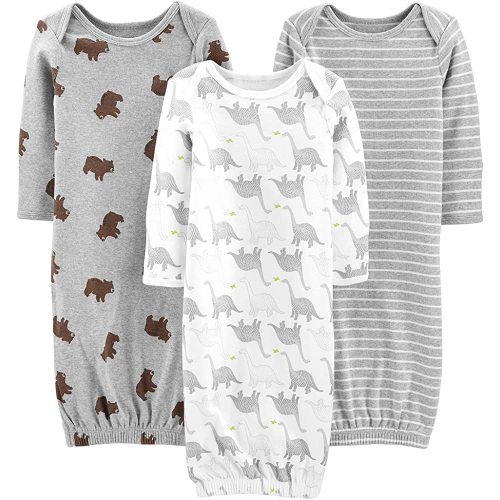 Simple Joys by Carter's Baby 3-Pack Neutral Cotton Sleeper Gown