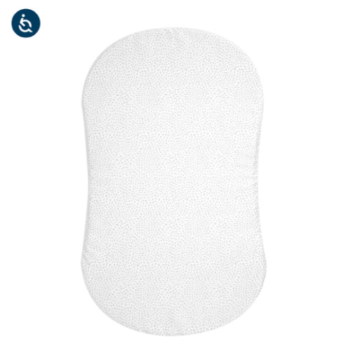 HALO - BassiNest Fitted Sheet 100% Cotton | Pebble - white