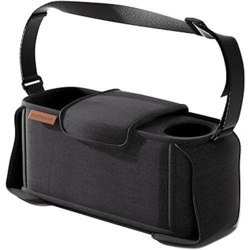 mompush Stroller Organizer with Shoulder Strap, Large Storage Space and Cup Holder, Stroller Accessories Fits for Popular Strollers