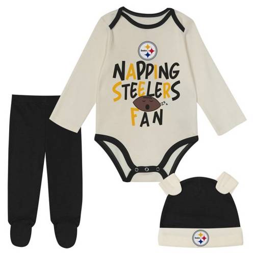 NFL Team Apparel Infant Pittsburgh Steelers Little Champ 3-Pack | 6-9 Months